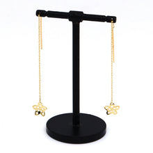 Real Gold Net Flower Drop Hanging Drop Earring Set 7199 E1844