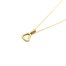 Real Gold Side Hook Heart Necklace - Model 0396 CWP 1987