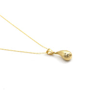 Real Gold Necklace with Lined Teardrop Design - Model 5084/5 CWP 1950