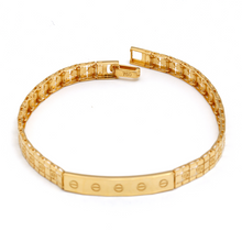 Real Gold GZCR Screw Belt Unisex Bracelet Style 6717 (20 C.M) Design BR1668
