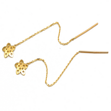 Real Gold Net Flower Drop Hanging Drop Earring Set 7199 E1844