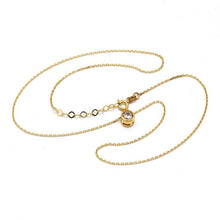 Real Gold Adjustable Necklace with Movable Round Stone - Model 0098 N1437