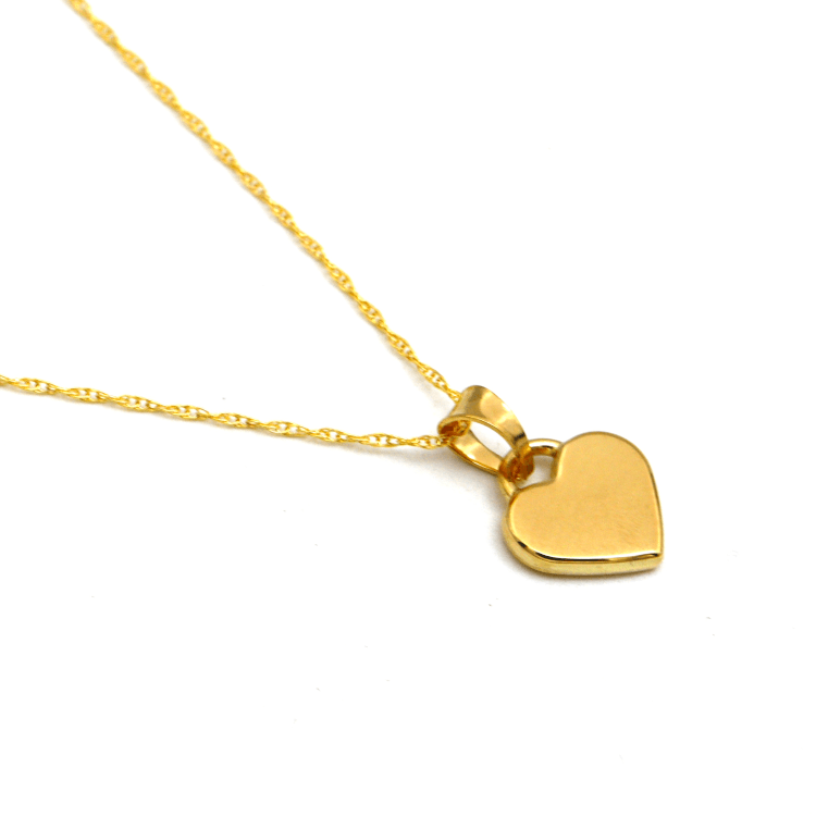 Plain gold heart deals necklace