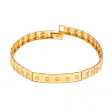 Real Gold GZCR Screw Belt Unisex Bracelet Style 6717 (18 C.M) Design BR1669