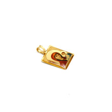 Real Gold 3D Jesus And Mary Frame Pendant 2394 P 1916