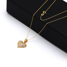 Real Gold Stones Engraved on Heart Necklace 0026 CWP 2020