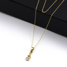 Real Gold Musical Node Stone Necklace - Model 0379 CWP 1997