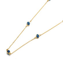 Real Gold Evil Eye Choker Adjustable Size Necklace (45 CM) 1528 N1397