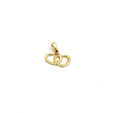 Real Gold 2 Connected Heart Pendant - Model 0204 P 1976