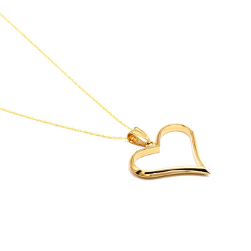 Real Gold 3D Big Heart Necklace - Model 1823 CWP 2011