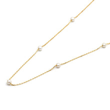 Real Gold 5 Pearl Adjustable Size Necklace (45 cm) 2487 N1516