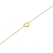 Real Gold Heart with Stone Adjustable Size Bracelet - Model 0017 BR1705