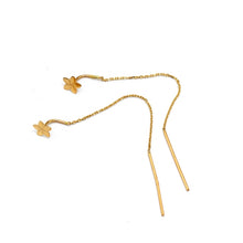 Real Gold Flower Hanging Earring Set - Model 0509 E1858