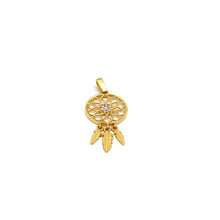 Real Gold Stone Dream Catcher Pendant 0309 P 1934