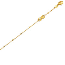 Real Gold Infinity With Beads Ball Adjustable Size Bracelet 0494 BR1609