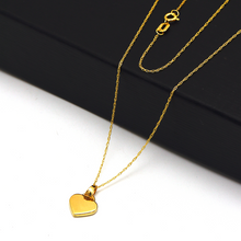 Real Gold 3D Small Heart Plain Necklace 4854 CWP 1912