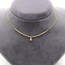 Real Gold 3 Color Beads with Hanging Ball Adjustable Size Necklace 0473 (45 C.M) N1537