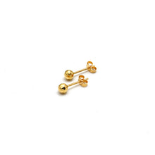 Real Gold Round Honey Bee Comb Stud Earring Set - Model 0004 E1859