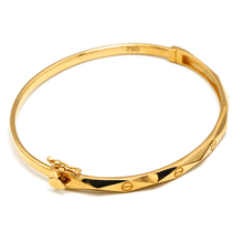 Real Gold Embossed Screw Twisted Bangle GZJCT3323 - (SIZE 16) BA1551