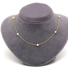 Real Gold 5 Pearl Adjustable Size Necklace (45 cm) 2487 N1516