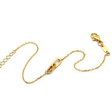 Real Gold 2 Paper Clip Adjustable Size Bracelet 9982 BR1605