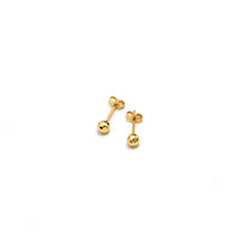 Real Gold Round Honey Bee Comb Stud Earring Set - Model 0004 E1859