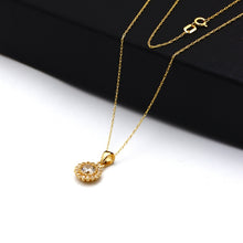 Real Gold Round Stone Necklace 1350 CWP 2021