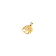 Real Gold Round Tree Pendant 0156 P 1935