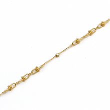 Real Gold Small GZTF with Square Beads Adjustable Size Bracelet 8877 BR1601