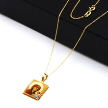 Real Gold 3D Jesus And Mary Frame Necklace 2394 CWP 1916