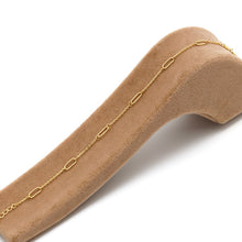 Real Gold Single Paper Clip Adjustable Size Bracelet 7255 BR1606