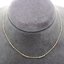 Real Gold 3 Color Beads Adjustable Size Necklace 0465-TC (45 C.M) N1538