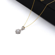 Real White Gold Star Stone Necklace 0087-W CWP 2022