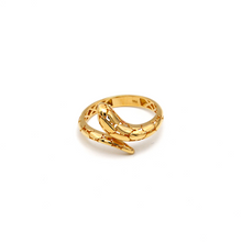 خاتم الثعبان الفاخر سيربينتي فايبر من الذهب الحقيقي R2493 (مقاس 9) - موديل 0259