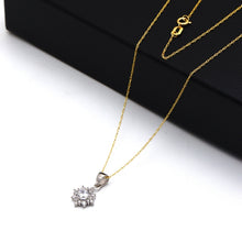 Real White Gold Star Stone Necklace 0087-W CWP 2022