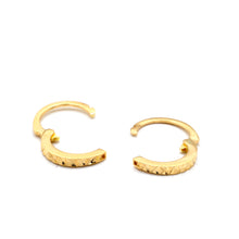 Real Gold Round Glittering Earrings Set - Model 3074 E1968