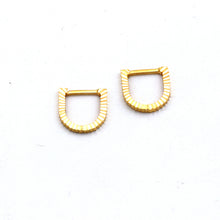 Real Gold Lined U Shape Earrings Set - Model 3091 E1969