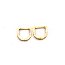 Real Gold Lined U Shape Earrings Set - Model 3091 E1969