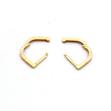 Real Gold Lined U Shape Earrings Set - Model 3091 E1969