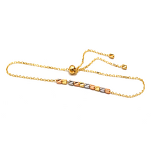 Real Gold Luxury 3-Color Beads Adjustable Chain Bracelet - Model 9815 BR1672