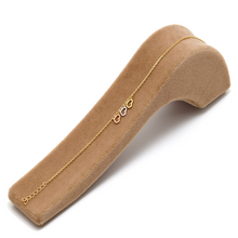 Real Gold Luxury 3-Color 3-Heart Dangler Charm Bracelet - Model 8410 BR1671