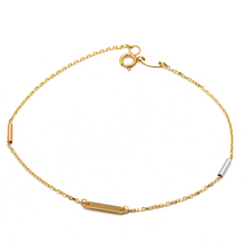 Real Gold Luxury 3-Color Roller Sleeves Plate Design Bracelet - Model 1018 BR1673