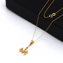 Real Gold Luxury Double-Sided AXE Necklace - Model 2034 CWP 1927