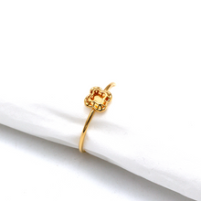 Real Gold Luxury Square Ring (Size 7) - Model 7222 R2500