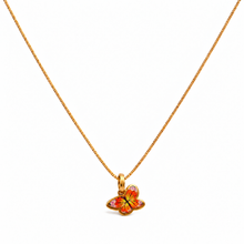 Real Gold Orange Butterfly 1929 With Flat Curb Chain Necklace 1153 (35 C.M) CWP 996