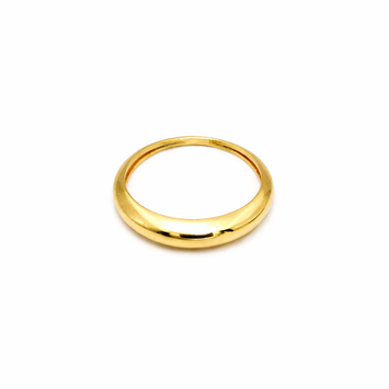 Real Gold Plain Oval Round Ring 1107 (SIZE 5) R1962