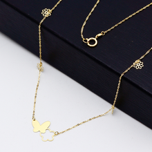 Real Gold Butterfly Necklace (40 C.M) 1918 N1329