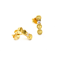 Real Gold CR Earring Set 1065-01 E1717