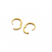 Real Gold Round Small Earring Set 2114 E1737