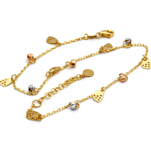 Real Gold Star Rosary Anklet Adjustable Size A1012 - 18K Gold Jewelry